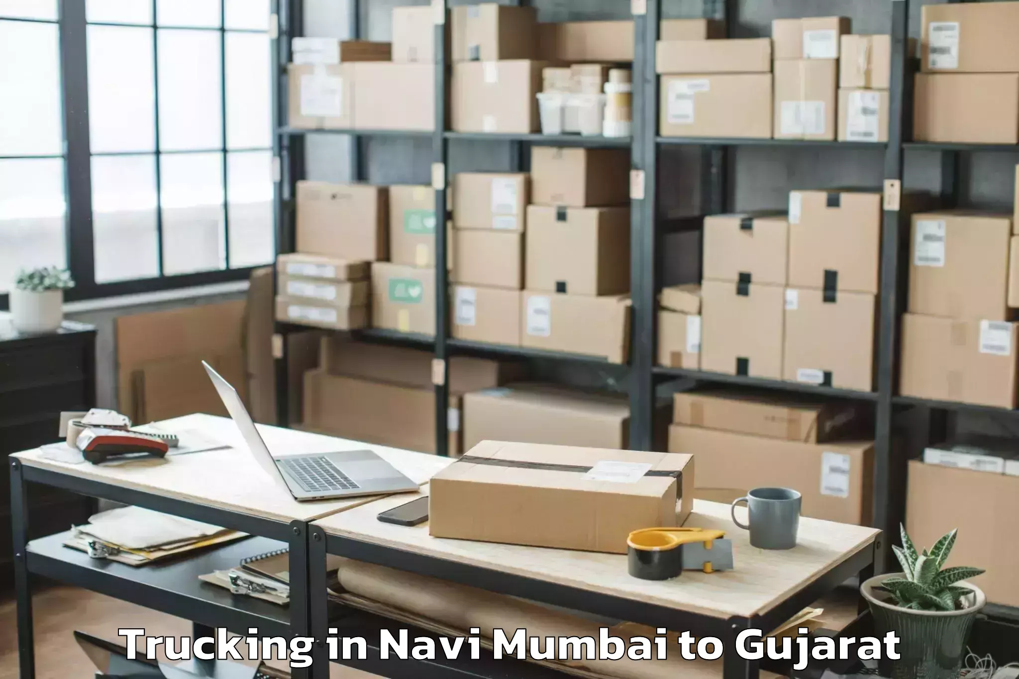 Professional Navi Mumbai to Dahod Trucking